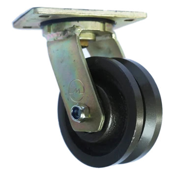 Cast iron wheel and castor example