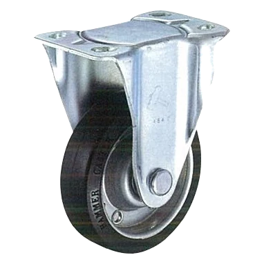 Plate-mounted castor